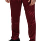 Silk Lounge Pants in Bordeaux