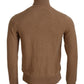 Beige Cashmere Turtleneck Pullover Sweater