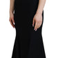 Elegant Fit and Flare Black Sheath Dress