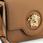 Elegant Calf Leather Shoulder Bag in Brown