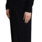 Elegant Sheath Wrap Dress with Long Sleeves