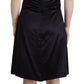 Elegant Black Silk Mini Sleeveless Dress