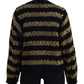 Elegant Black and Gold Crystal Sweater