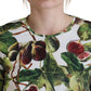 Chic Multicolor Fig Print Cotton Top