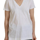 Elegant White Cotton Top Tee