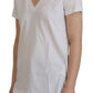 Elegant White Cotton Top Tee