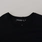 Elegant Black Cotton Short Sleeve Tee