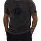 Elevated Grey Cotton Tee with Discolored DG Logo