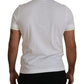 Elegant White Cotton Tee with DG Chest Pocket