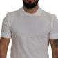 Elegant White Cotton Polo T-Shirt