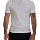 Elegant White Cotton Polo T-Shirt