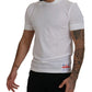 Elegant White Cotton Polo T-Shirt