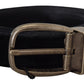 Elegant Black Leather Belt