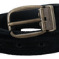 Elegant Black Leather Belt