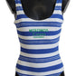 Riviera Chic Blue Striped One Piece Swimsuit