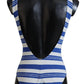 Riviera Chic Blue Striped One Piece Swimsuit