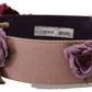 Multicolor Floral Appliques Metal Shoulder Strap