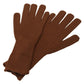 Elegant Brown Cashmere Winter Gloves