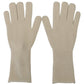 Elegant White Cashmere Gloves