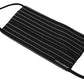 Black White Stripes Elastic Ear Strap One Size Face Mask
