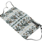 White Floral Cotton Pleated Elastic Ear Strap Face Mask