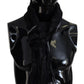 Black Grey Logo Print Men Neck Wrap Shawl Scarf