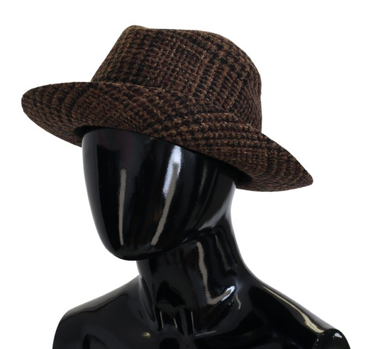 Elegant Brown Fedora Hat - Winter Chic Accessory