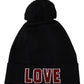 Elegant Black Virgin Wool Beanie