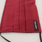Maroon Silk Pleated Elastic Ear Strap One Size Face Mask