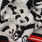 Elegant Panda Print Silk Scarf