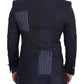 Elegant Navy Double Breasted Wool Blazer