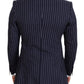 Elegant Navy Slim Fit Wool Blazer