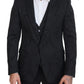 Elegant Black Martini Suit Jacket & Vest Ensemble