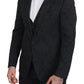 Elegant Black Martini Suit Jacket & Vest Ensemble