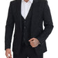 Elegant Black Martini Suit Jacket & Vest Ensemble