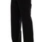 Elegant Black Cotton Stretch Pants