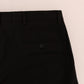 Elegant Black Cotton Stretch Pants