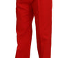 Stunning Red Mainline Cotton Pants