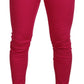 Chic Pink Cotton Blend Trousers