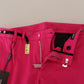 Chic Pink Cotton Blend Trousers