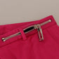 Chic Pink Cotton Blend Trousers