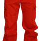 Elegant Red Cotton Blend Trousers