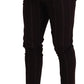 Elegant Brown Wool Blend Trousers