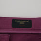 Elegant Magenta Cotton Trousers