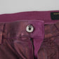 Elegant Magenta Cotton Trousers