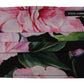 Black Floral Pleated Elastic Ear Strap Face Mask