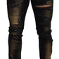 Elegant Black Gold Dust Jeans