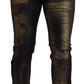 Elegant Black Gold Dust Jeans