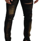 Elegant Black Gold Dust Jeans