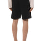 Sleek Cotton Bermuda Shorts with Logo Detail